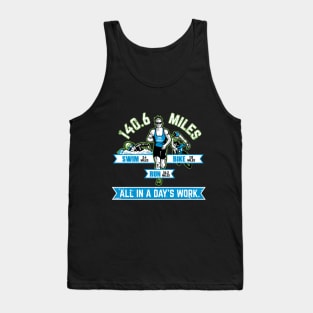 “All In A Days Work” – Long Distance Triathlon Cotton T-Shirt Tank Top